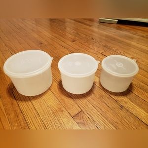 1960's  White Vintage,  Antique Tupperware